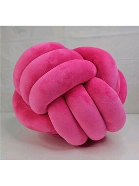 Plush Knot Throw Pillow - Hot Pink